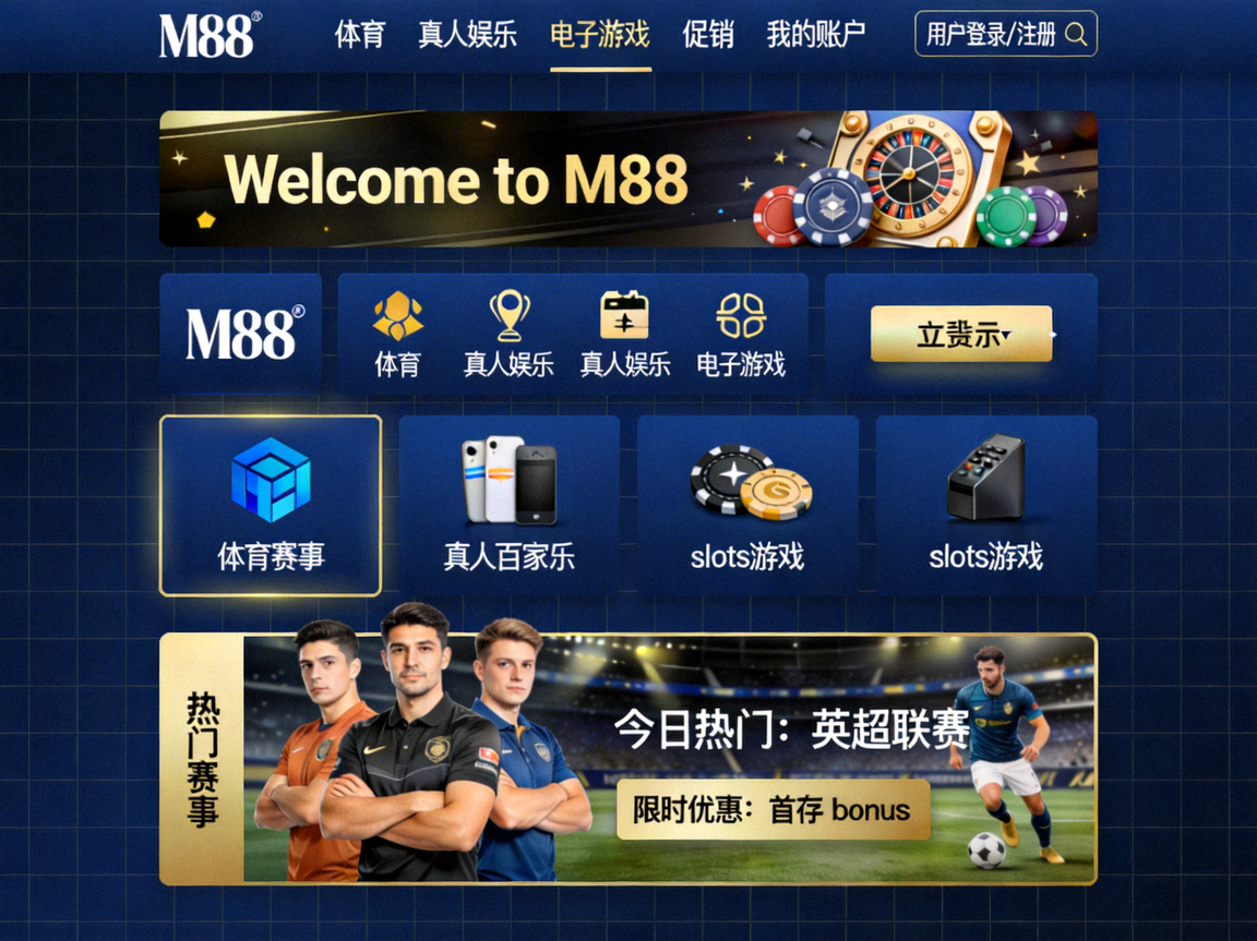 Tampilan Homepage M88